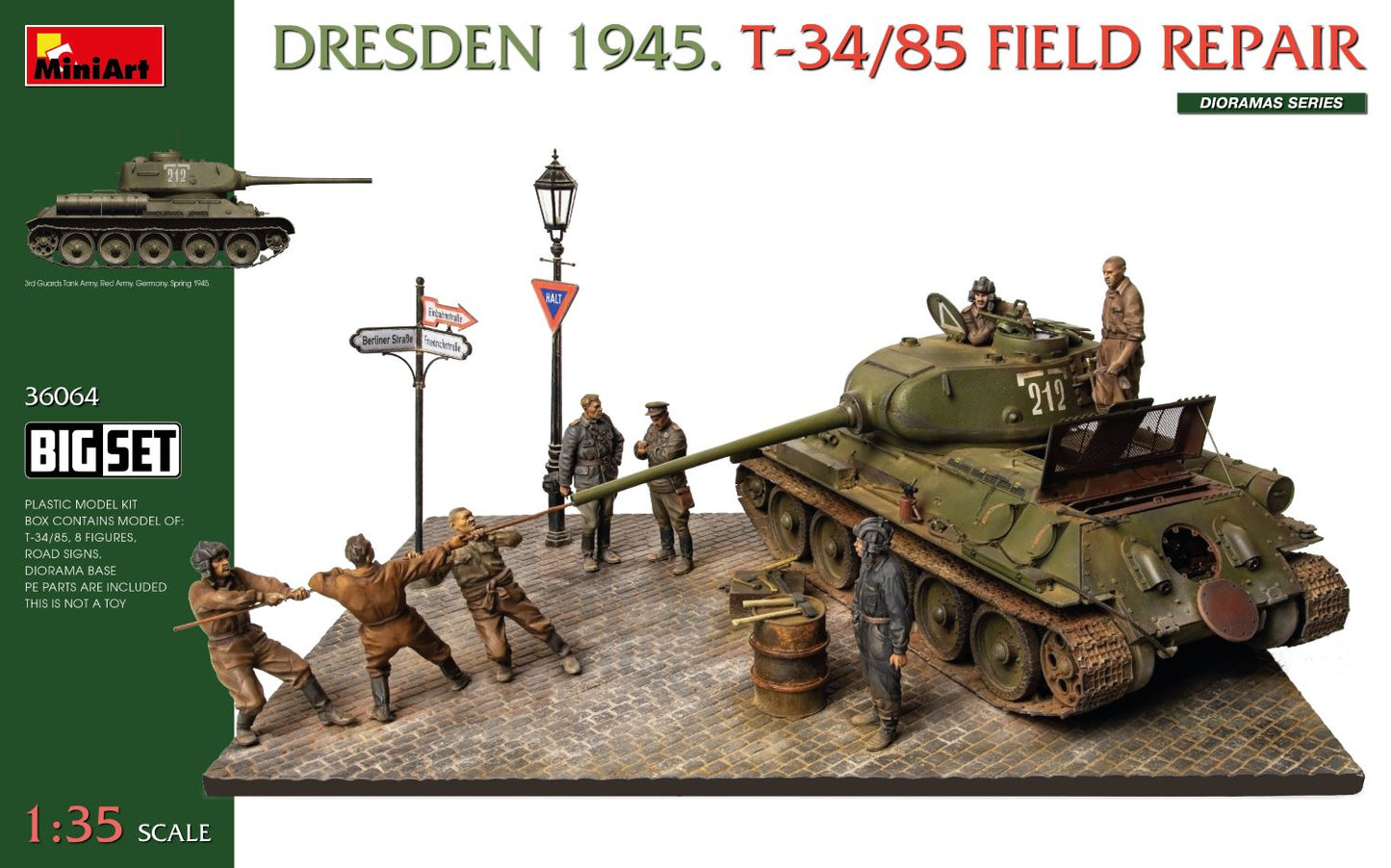MiniArt 36064 1:35 Dresden 1945 T-34/85 Field Repair Big-Set