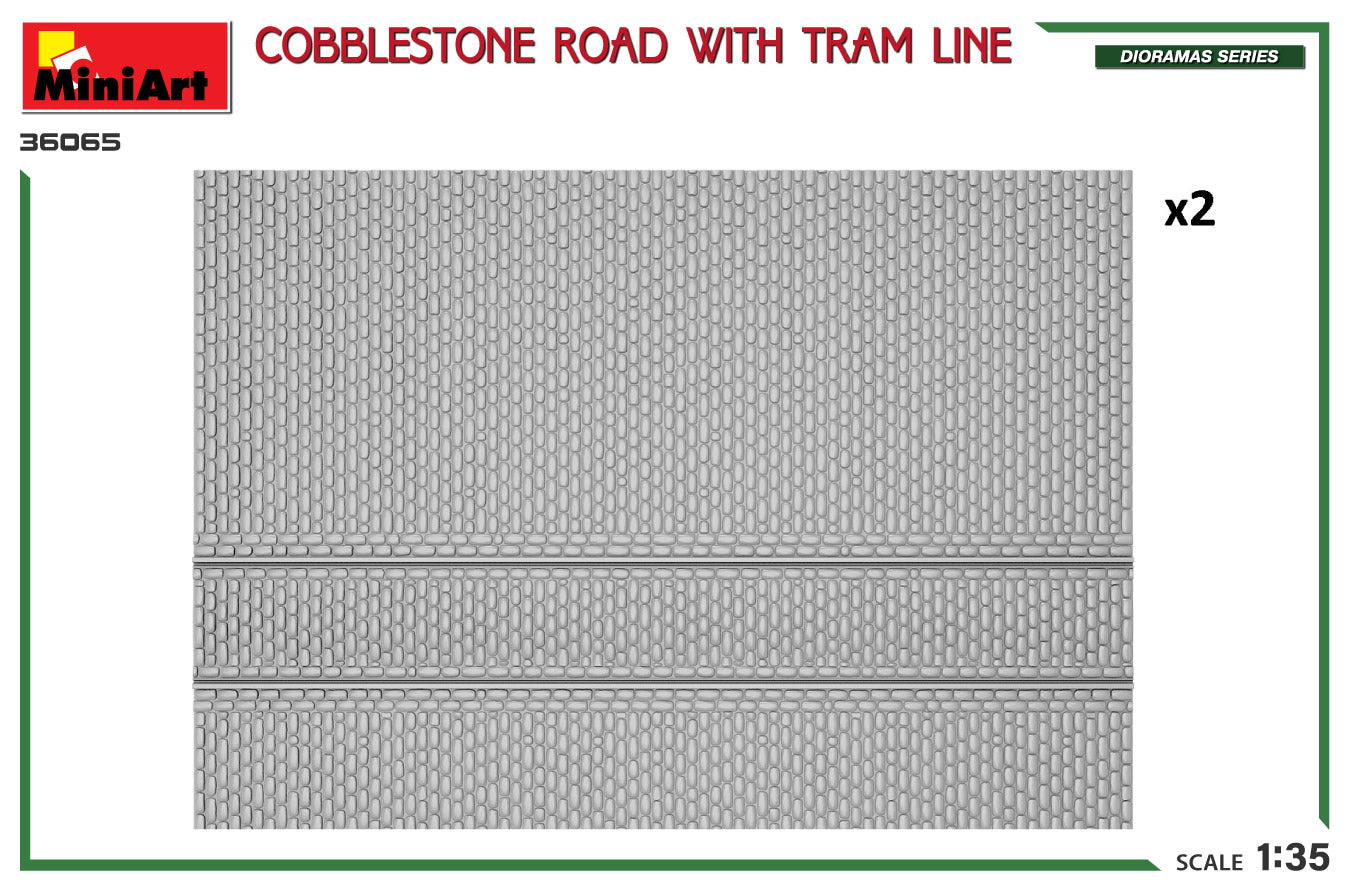 Mini Art 36065 1:35 Cobblestone Road with Tram Line