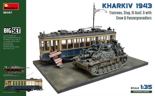 MiniArt 36067 1:35 Kharkiv 1943: Tram & Stug.III Ausf.G with Crew (Big Set)