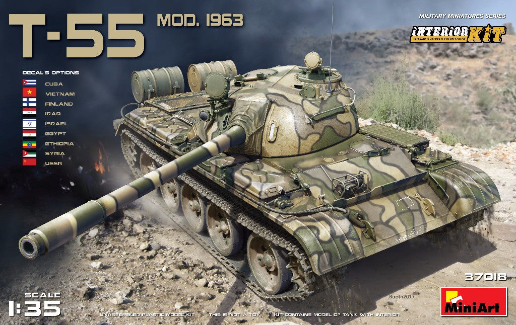 MiniArt 37018 1:35 Soviet T-55 Mod. 1963 with interior