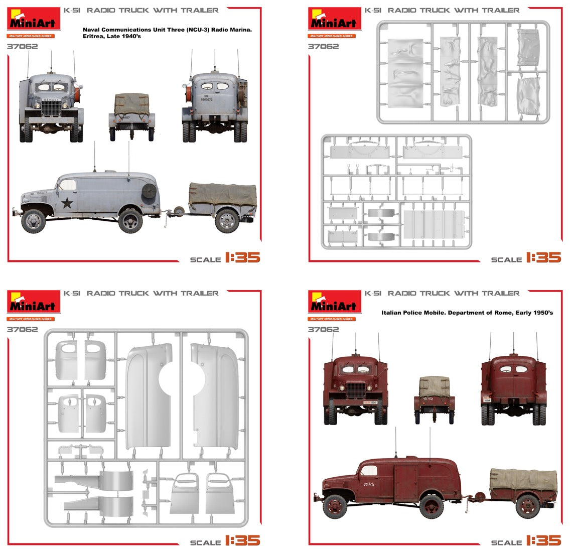 MiniArt 37062 1:35 K-51 Radio Truck With Trailer