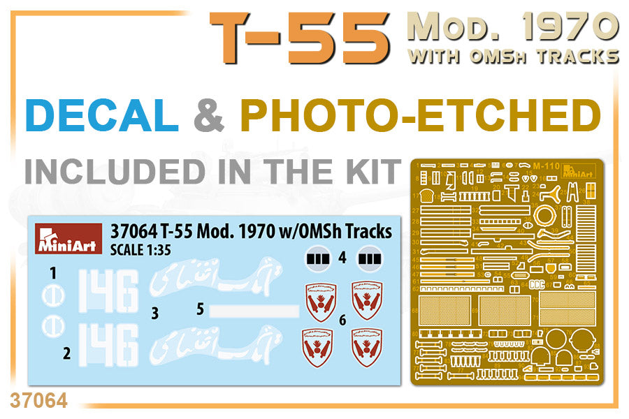 Mini Art 37064 1:35 Soviet T-55 Mod. 1970 with OMSh Tracks