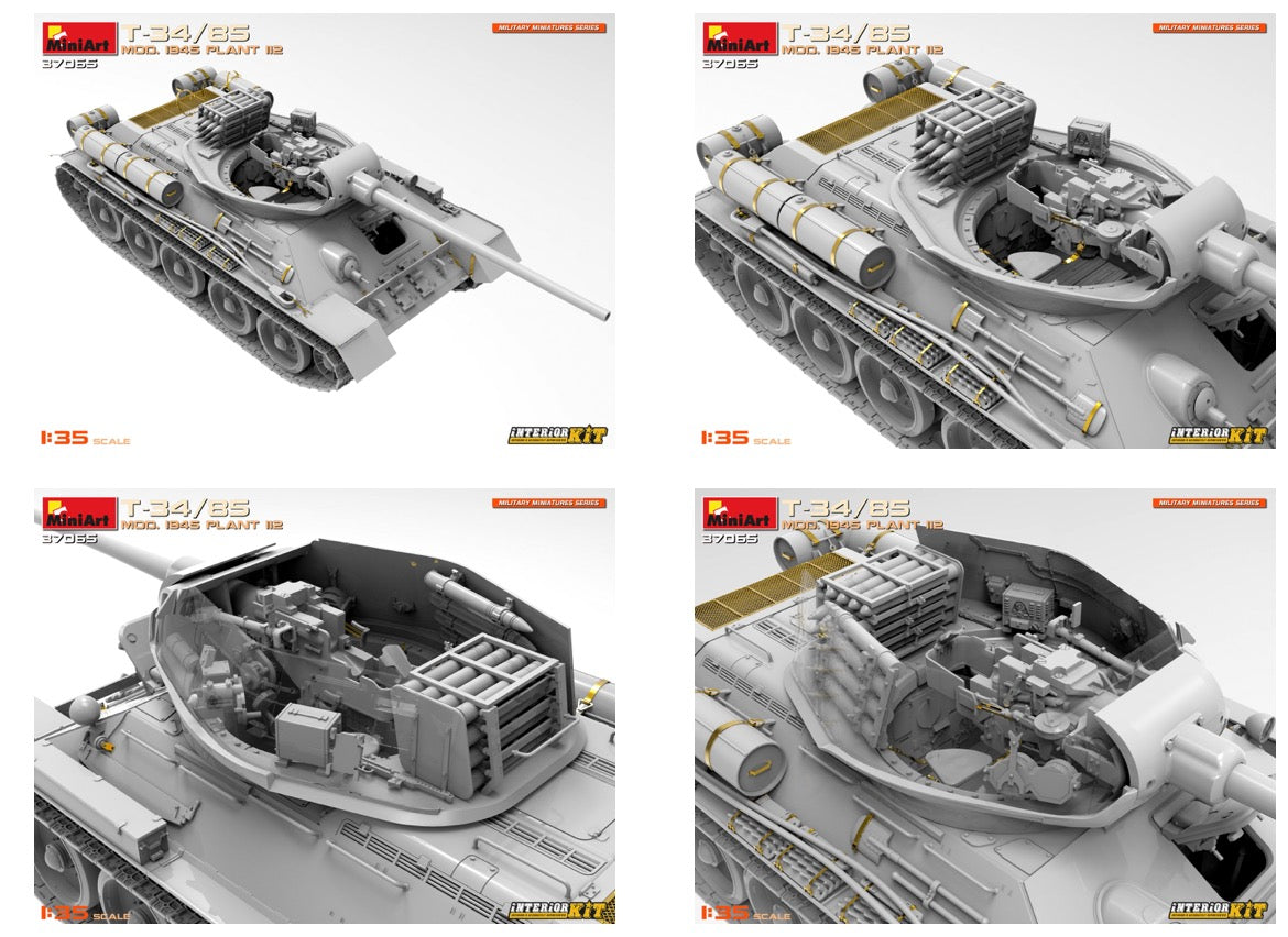 MiniArt 37065 1:35 T-34/85 Mod. 1945. Plant 112 with Interior