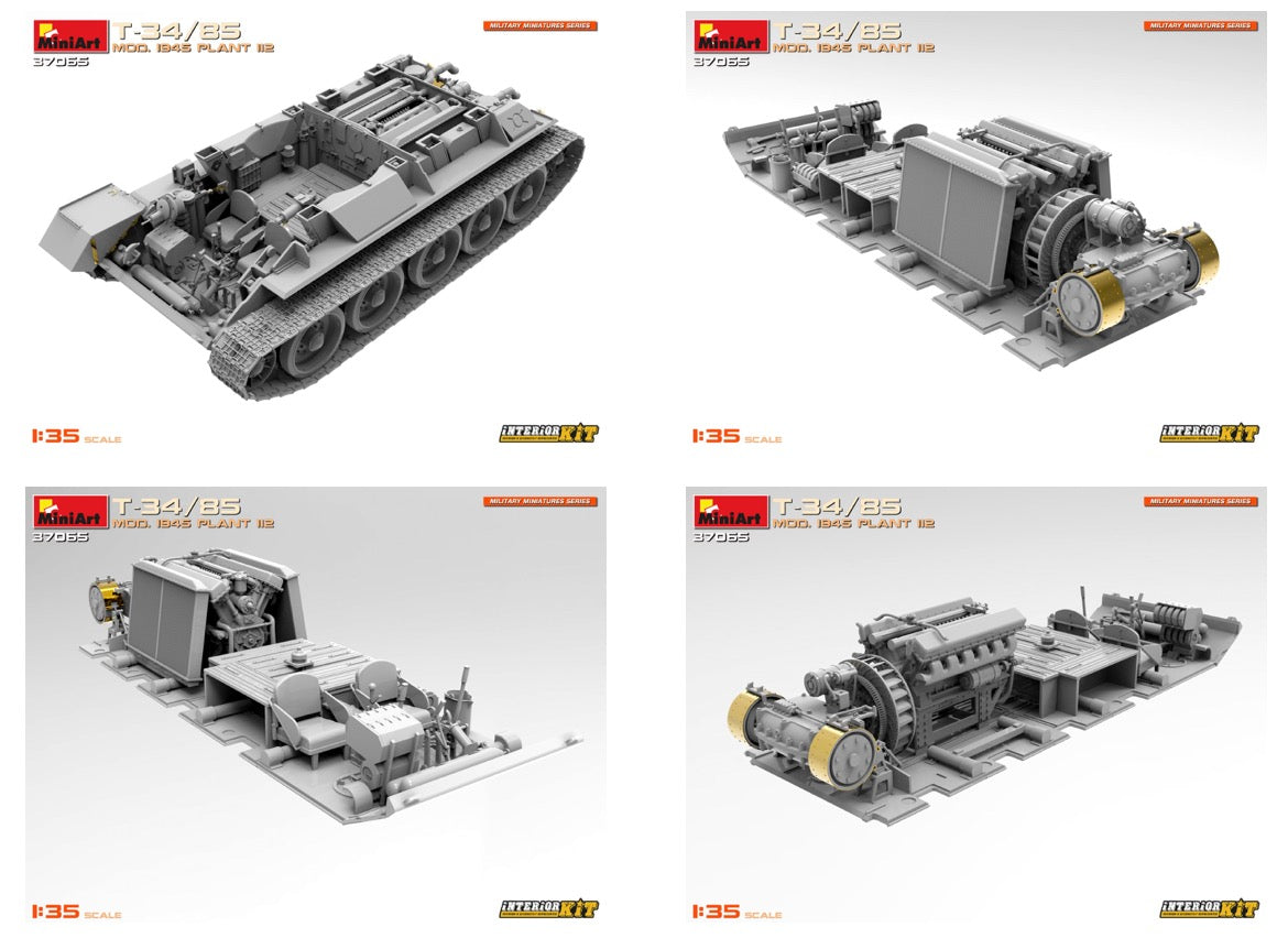 MiniArt 37065 1:35 T-34/85 Mod. 1945. Plant 112 with Interior