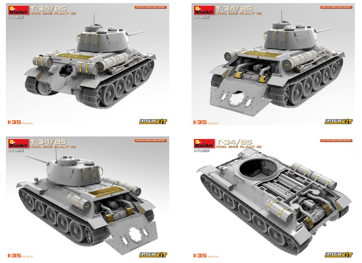 MiniArt 37065 1:35 T-34/85 Mod. 1945. Plant 112 with Interior