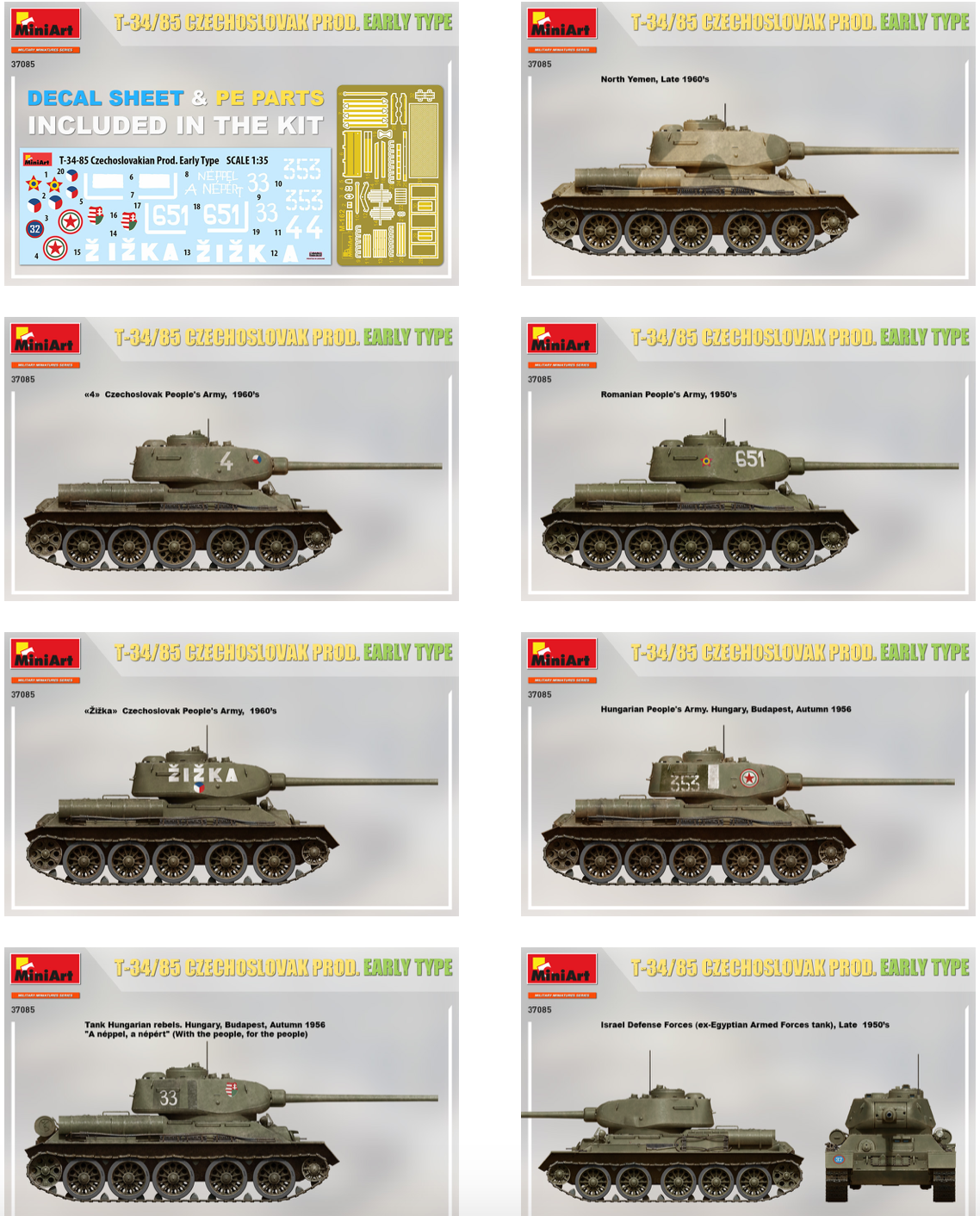 Mini Art 37085 1:35 T-34/85 Czechoslovak Prod. Early Type