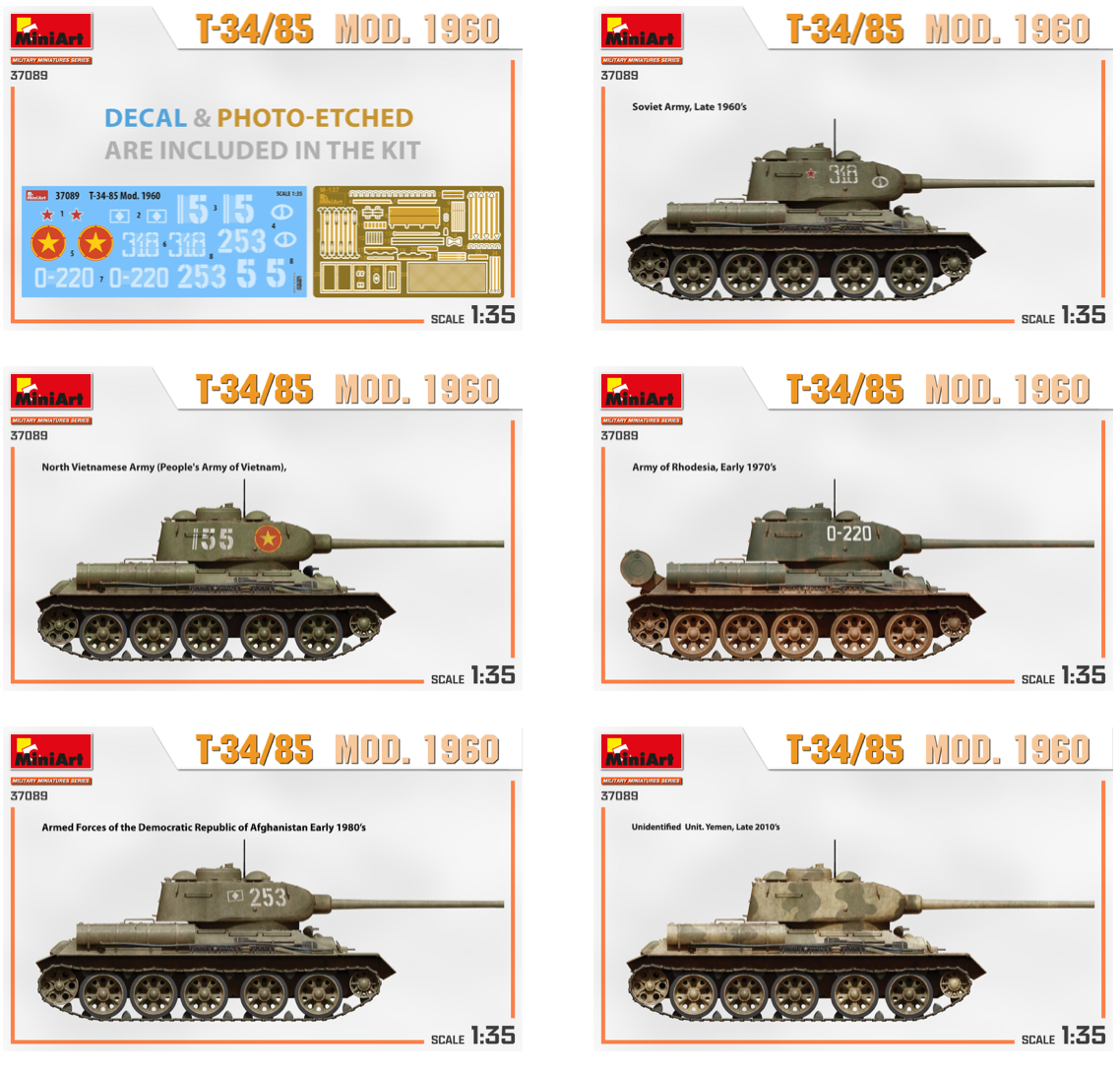 Mini Art 37089 1:35 T-34/85 Mod. 1960