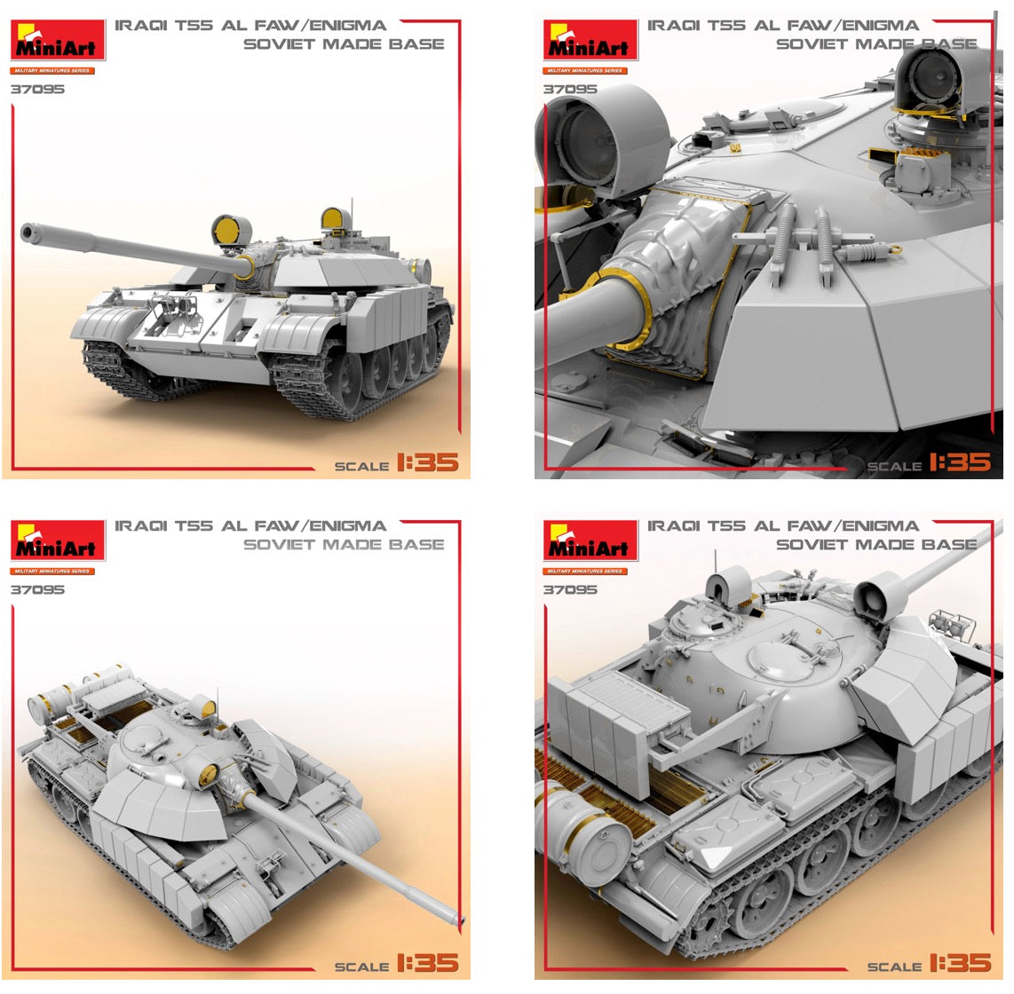 MiniArt 37095 1:35 Iraqi T-55 AL Few/Enigma. Soviet Made Base