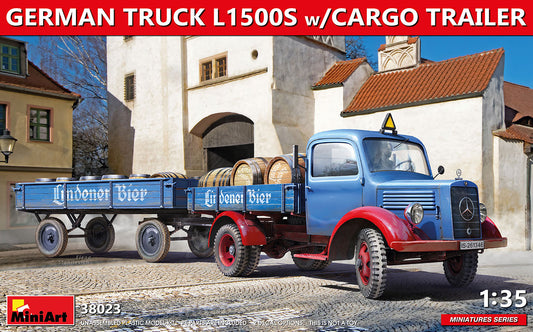 Mini Art 38023 1:35 German Truck L1500S w/Cargo Trailer