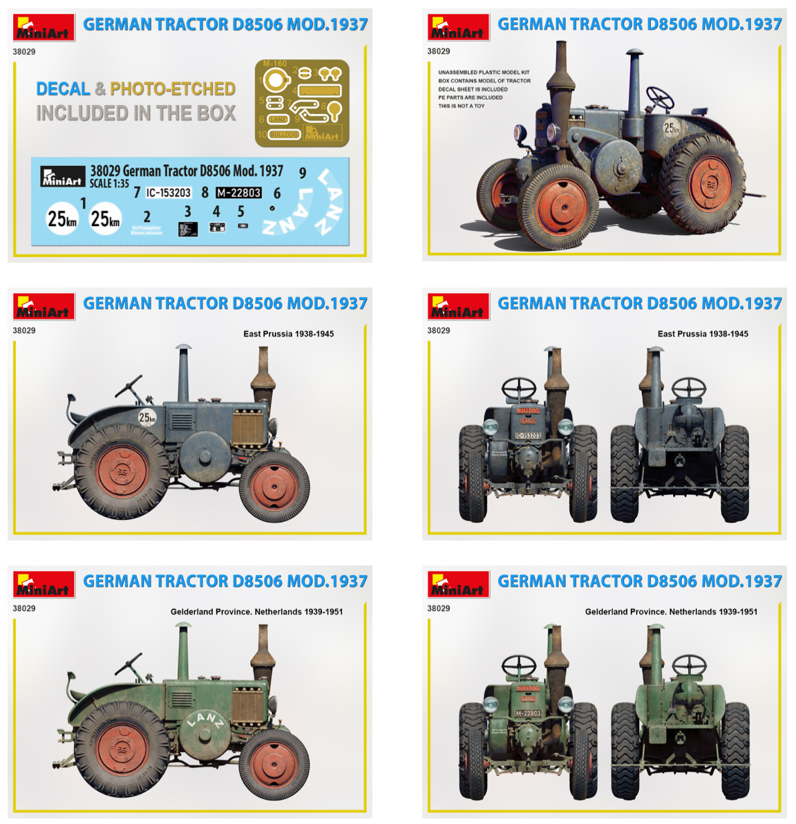 Mini Art 38029 1:35 German Tractor D8506 Mod. 1937