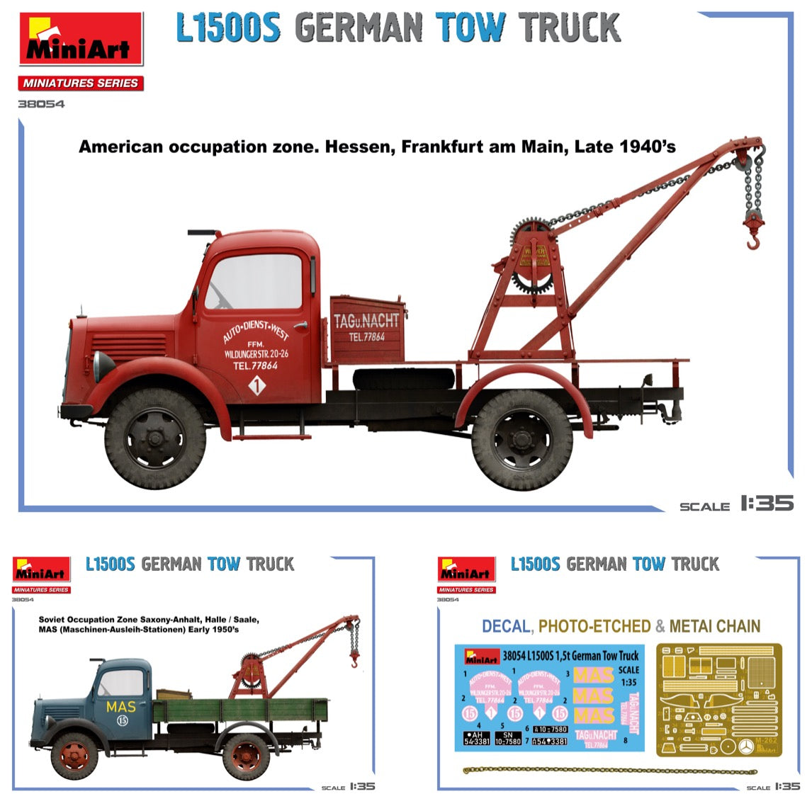 MiniArt 38054 1:35 L1500S German Tow Truck