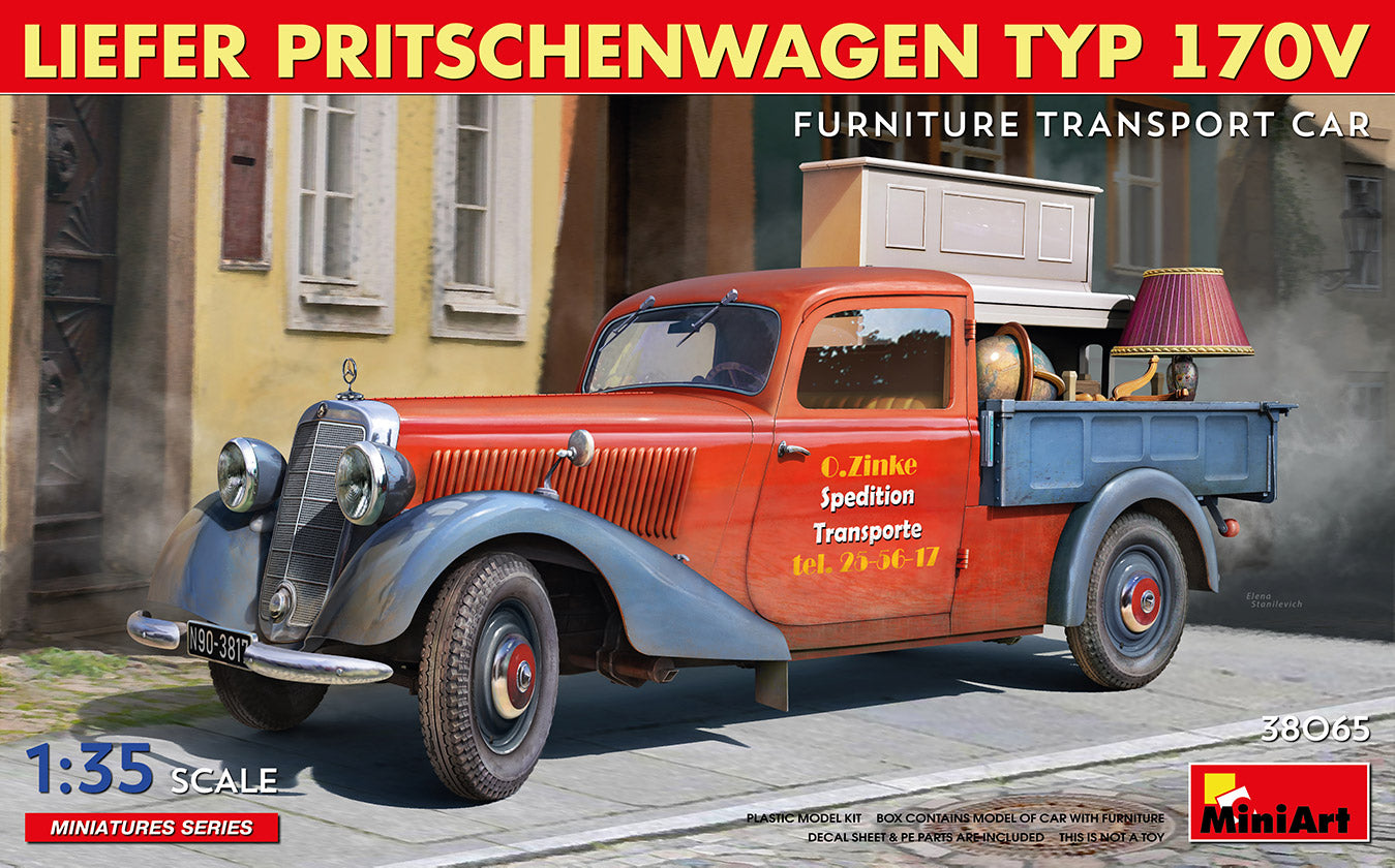 MiniArt 38065 1:35 Liefer Pritschenwagen Typ 170V - Furniture Transport Car