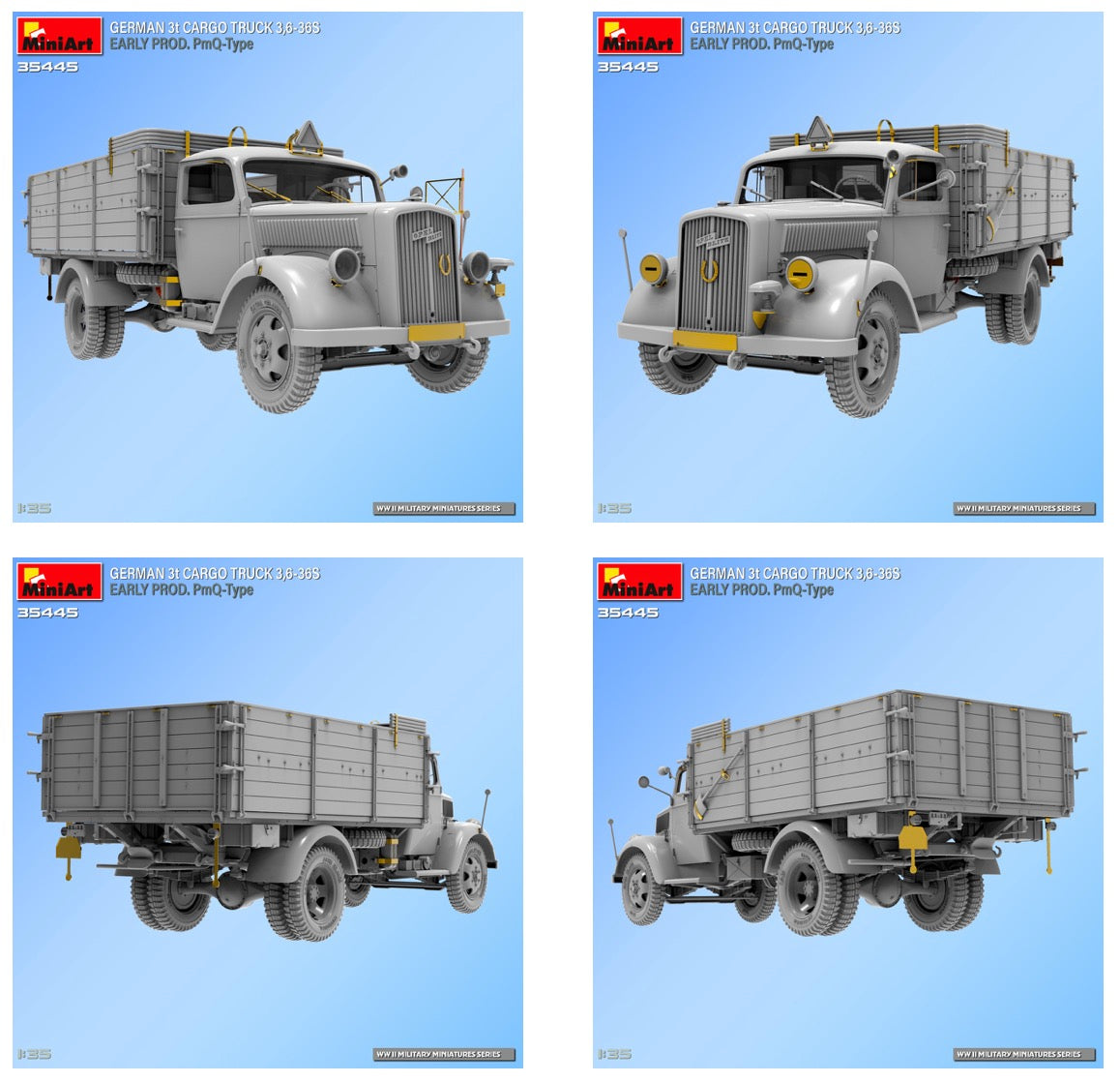 MiniArt 38079 1:35 3t Cargo Truck 3,6-36S. Pritsche-Normal-Type