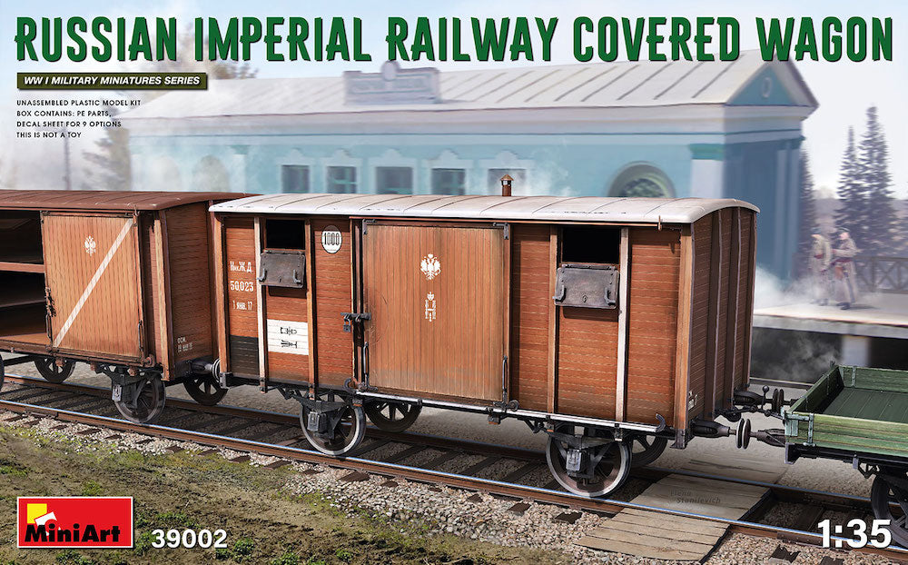 Mini Art 39002 1:35 Russian Imperial Railway Covered Wagon