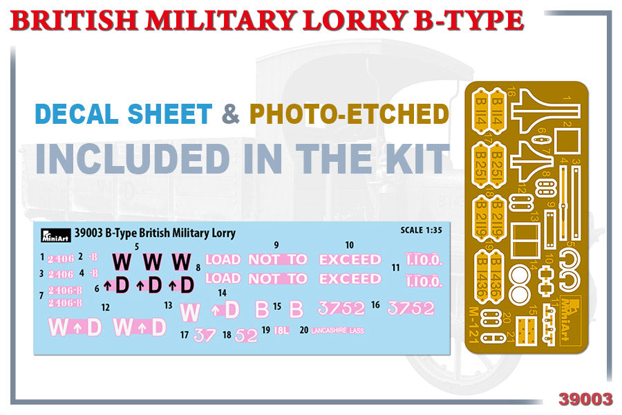 Mini Art 39003 1:35 British Military Lorry B-Type