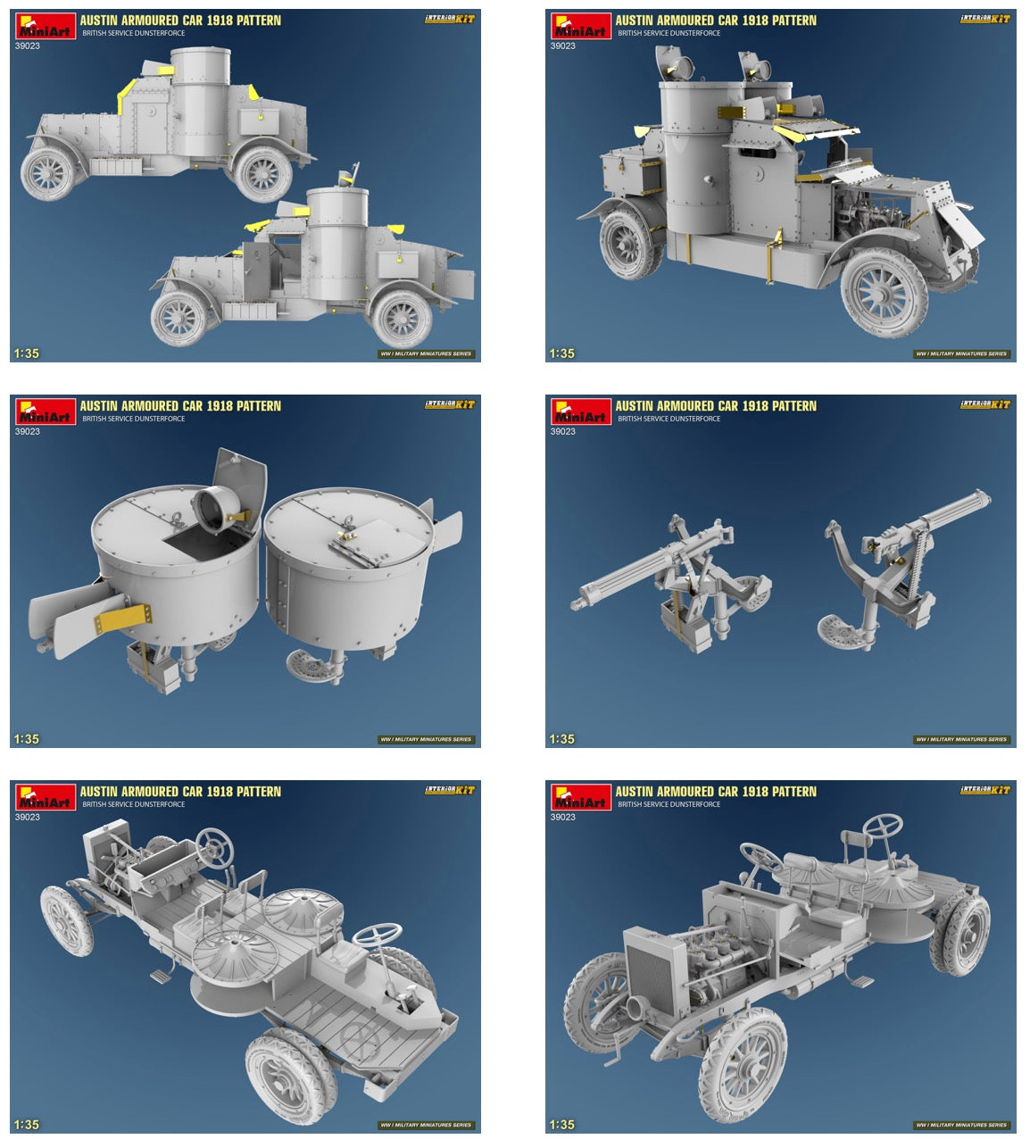 MiniArt 39023 1:35 Austin Armoured Car 1918 Pattern British Service Dunsterforce Interior Kit