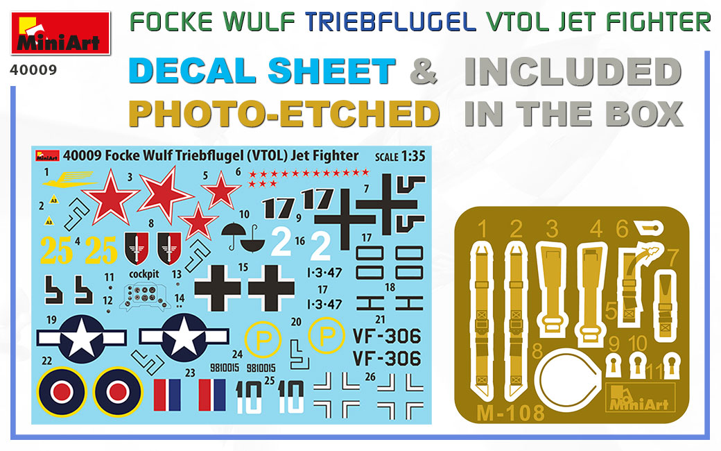 Mini Art 40009 1:35 Focke-Wulf Triebflugel VTOL Jet Fighter