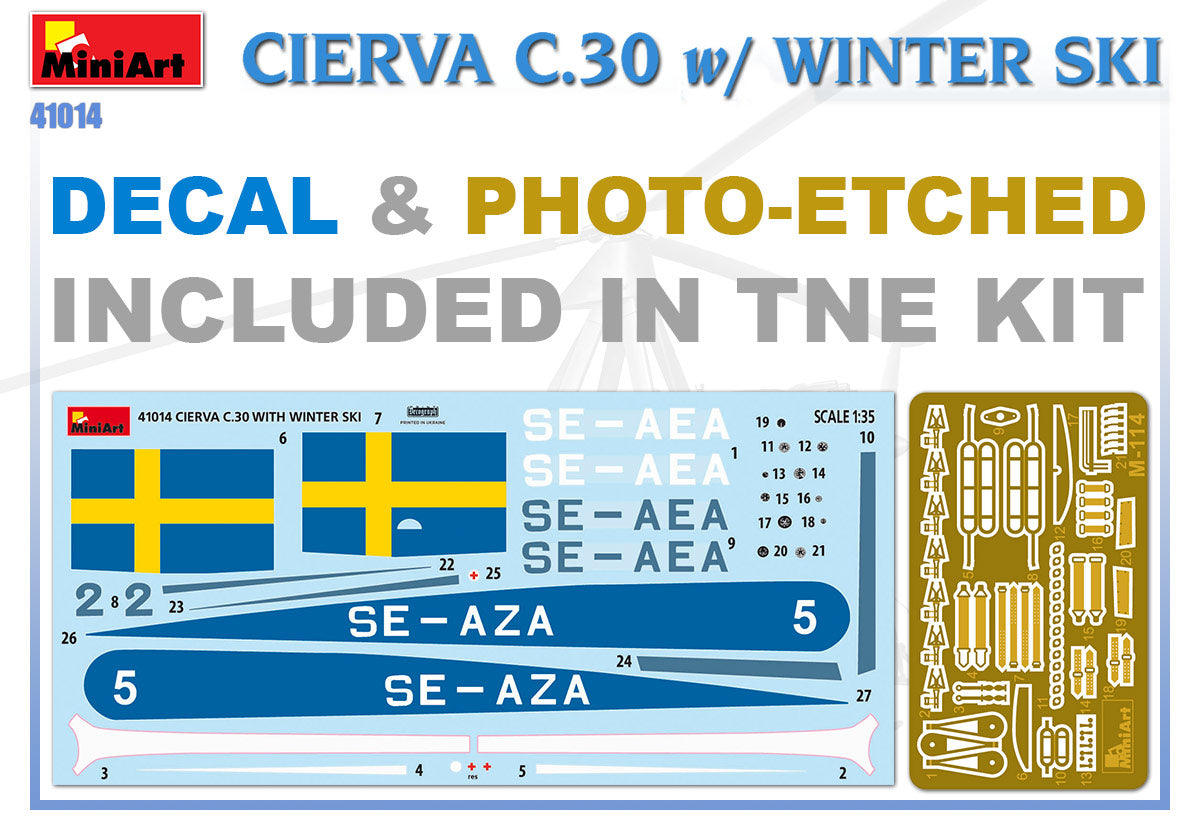 Mini Art 41014 1:35 Avro Cierva C.30 with Winter Ski