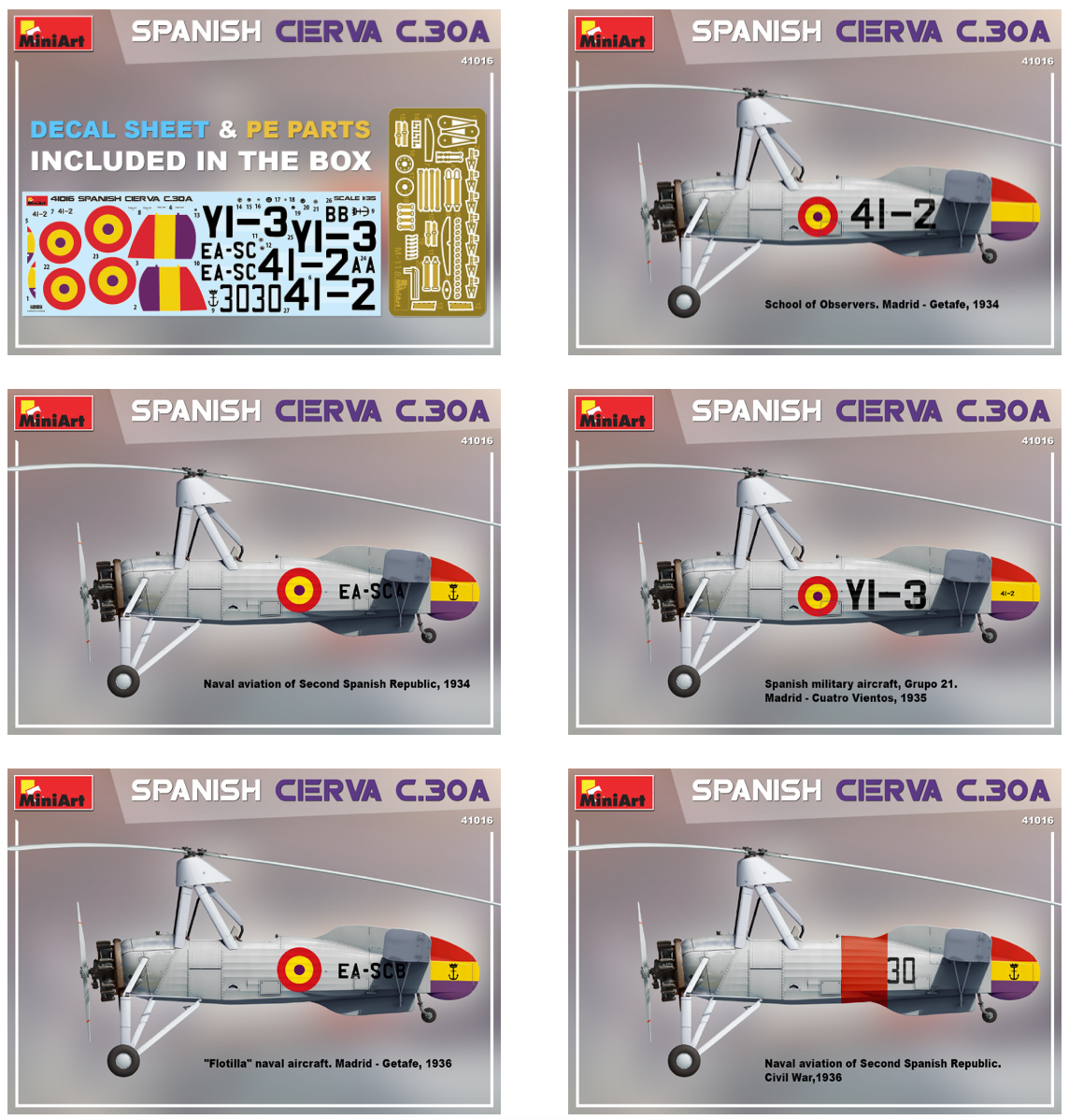 Mini Art 41016 1:35 Spanish Cierva C.30A