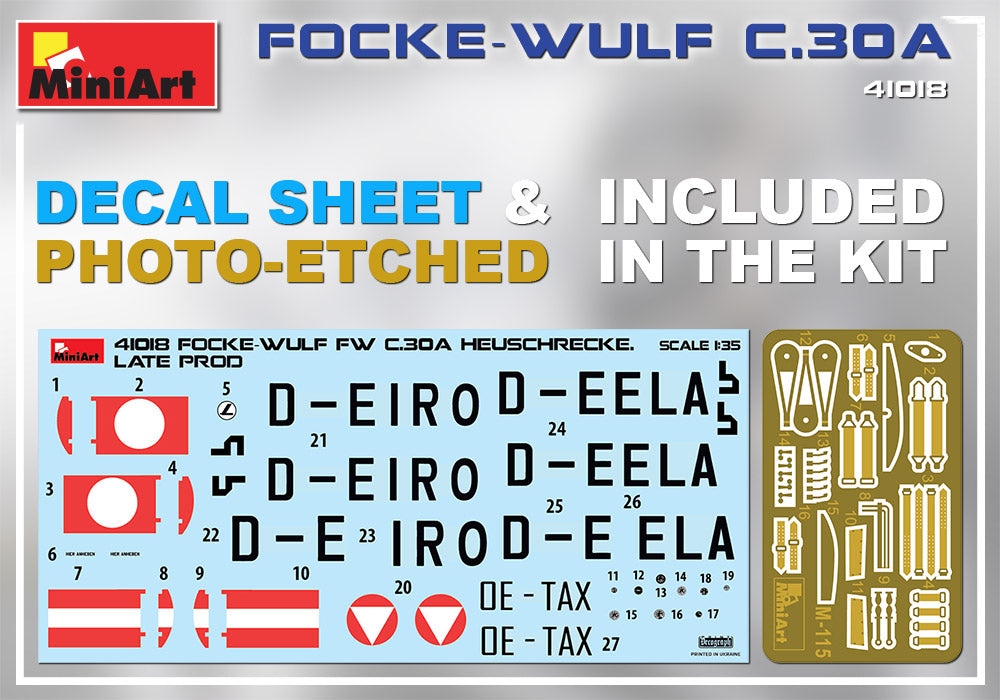 Mini Art 41018 1:35 Focke-Wulf FW C.30A Heuschrecke Late Production