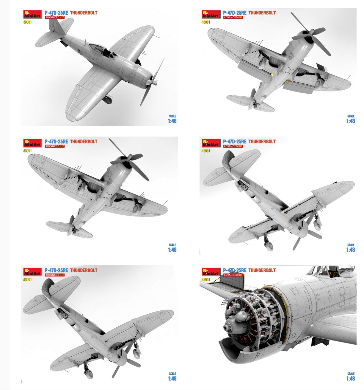 MiniArt 48001 1:48 P-47D-25RE Thunderbolt - Advanced Kit