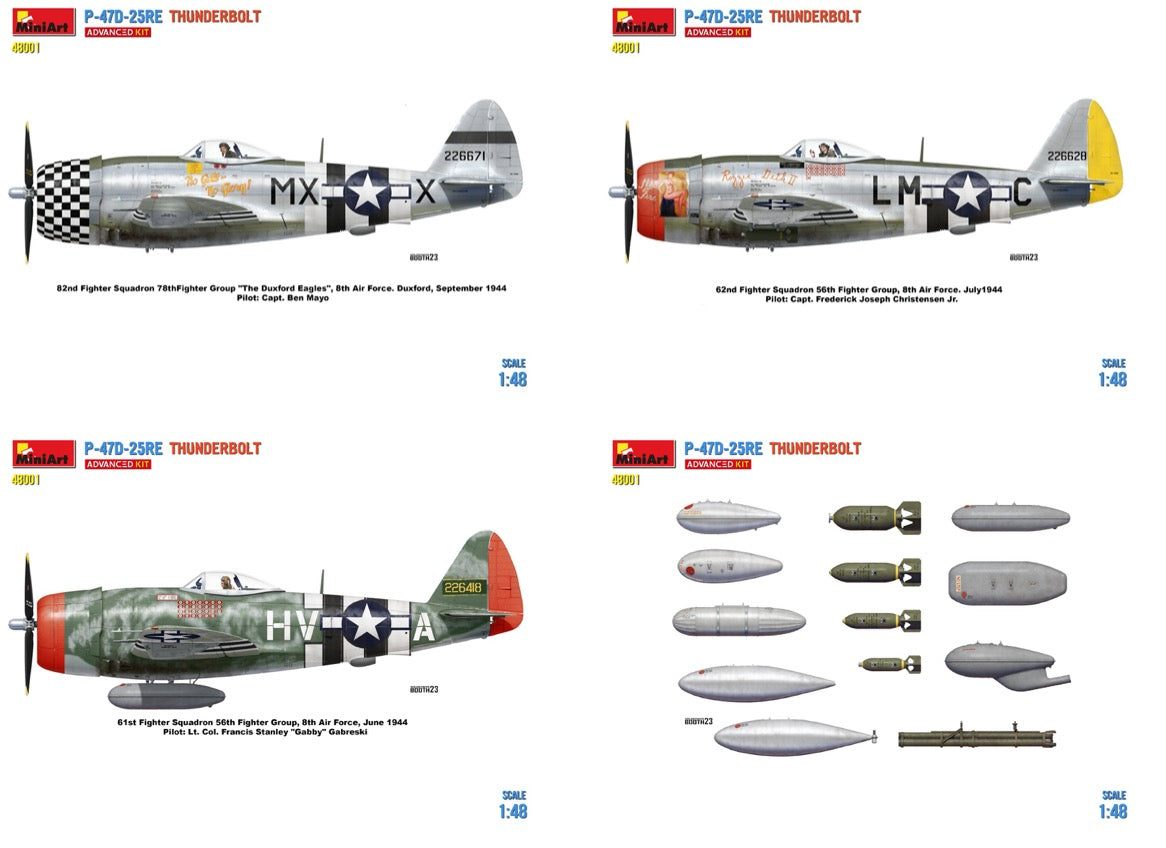 MiniArt 48001 1:48 P-47D-25RE Thunderbolt - Advanced Kit