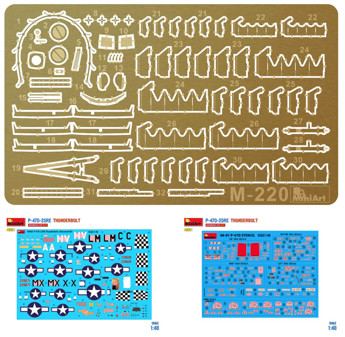 MiniArt 48001 1:48 P-47D-25RE Thunderbolt - Advanced Kit