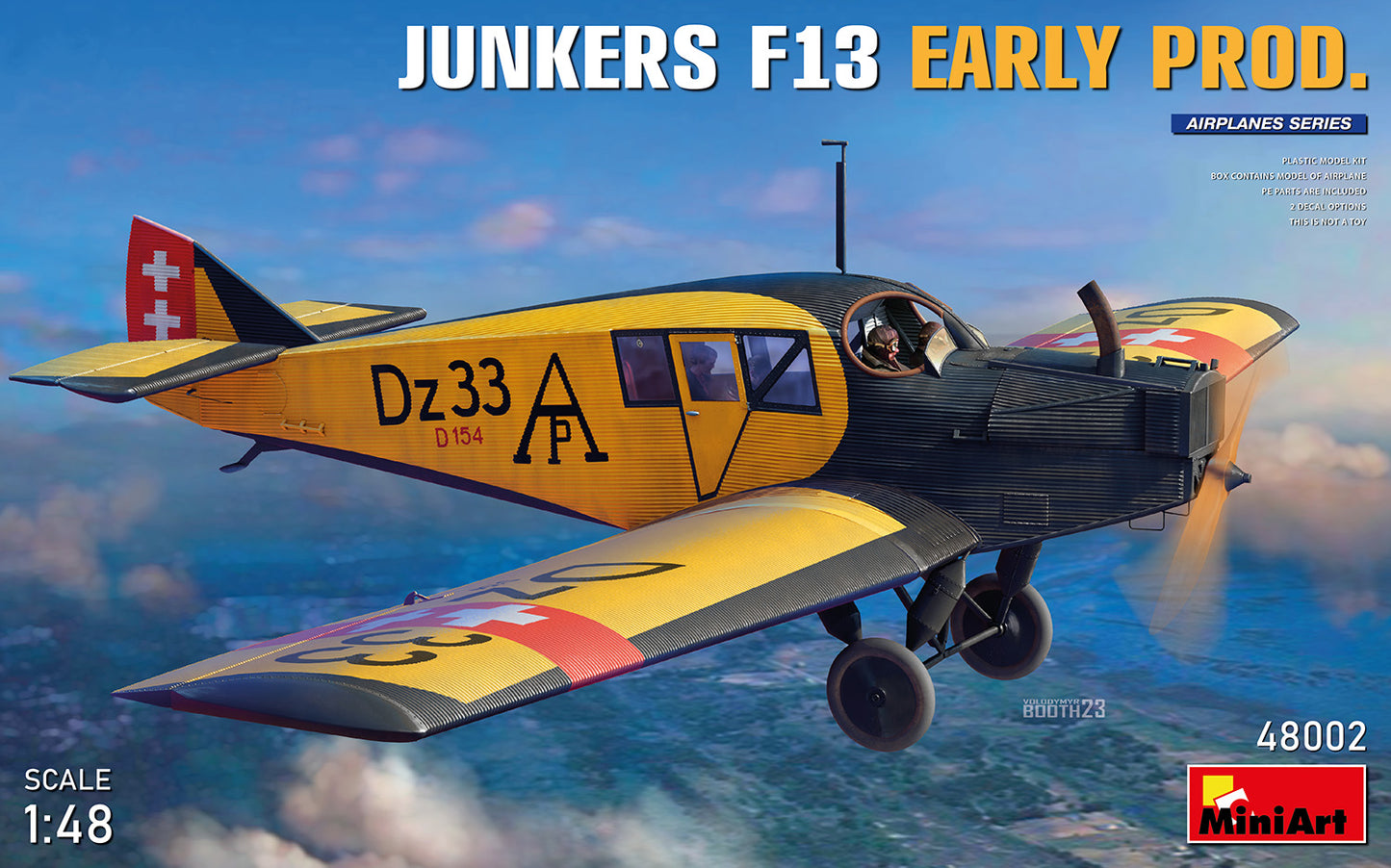 MiniArt 48002 1:48 Junkers F.13 Passenger Plane. Early Versions