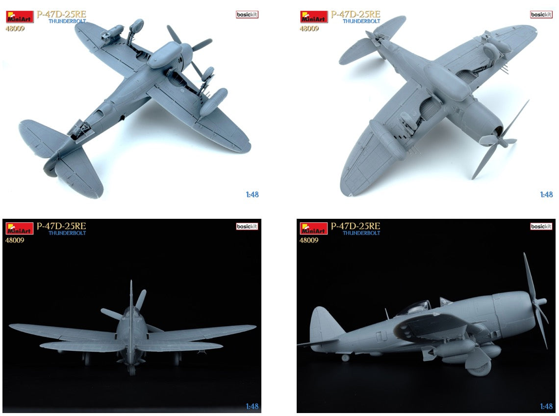 MiniArt 48009 1:48 P-47D-25RE Thunderbolt - Basic Kit