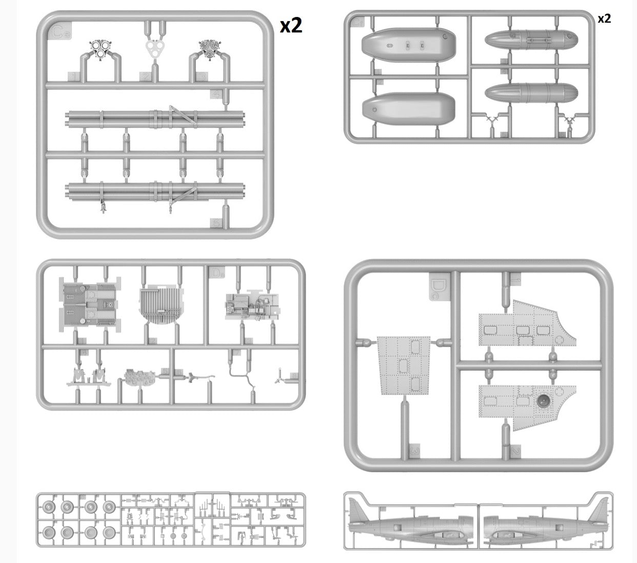 MiniArt 48009 1:48 P-47D-25RE Thunderbolt - Basic Kit