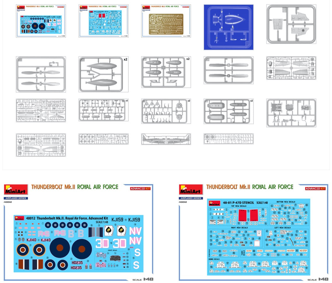 MiniArt 48012 1:48 Thunderbolt Mk.II Royal Air Force