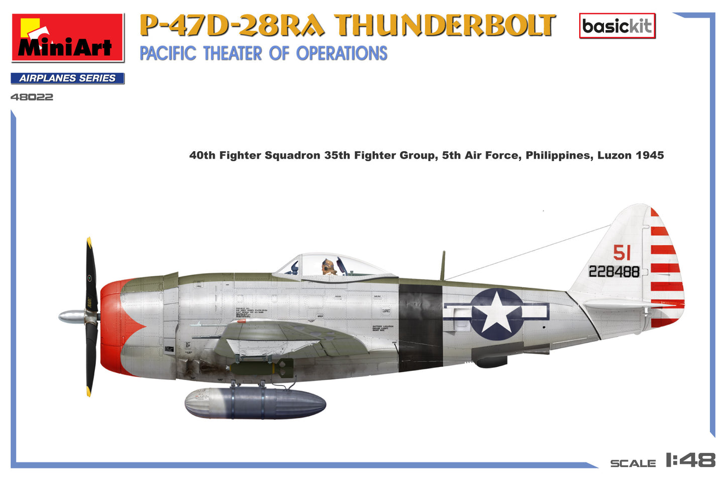 MiniArt 48022 1:48 P-47 D-28 RA Thunderbolt - Pacific Theatre of Operations