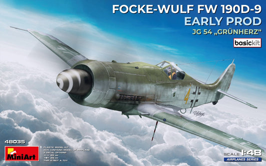 MiniArt 48035 1:48 Focke-Wulf Fw-190D-9 EARLY PROD. JG 54 „Grünherz“ BASIC KIT