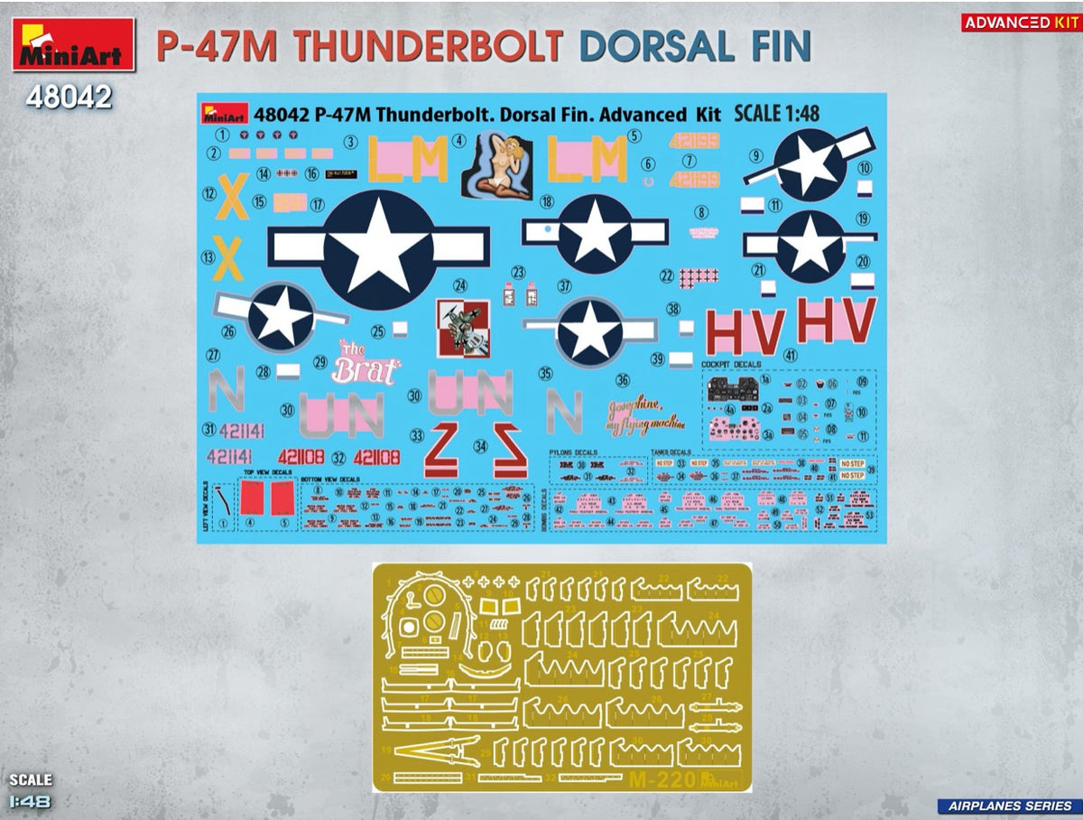 MiniArt 48042 1:48 Republic P-47 M Thunderbolt - Dorsal Fin (Advanced Kit)
