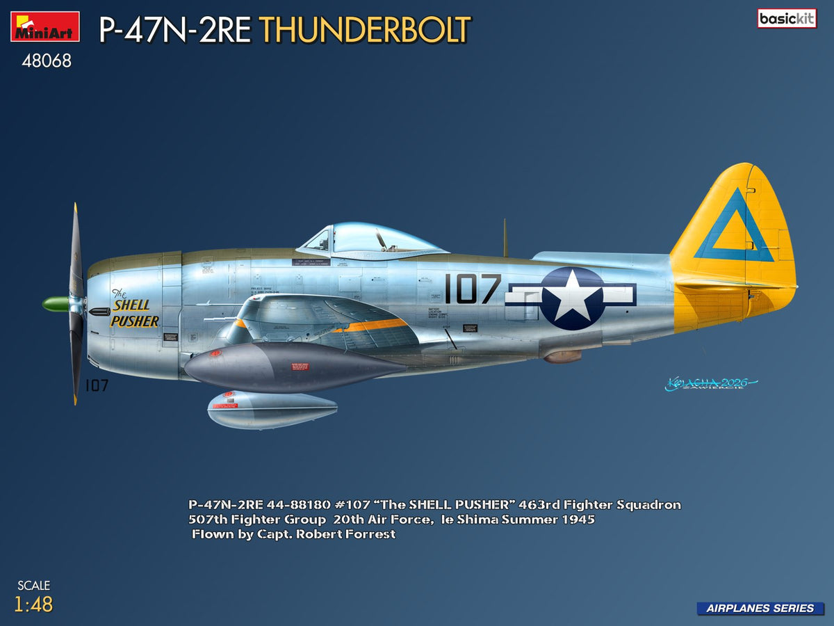 MiniArt 48068 1:48 Republic P-47N-2RE Thunderbolt (Basic Kit)