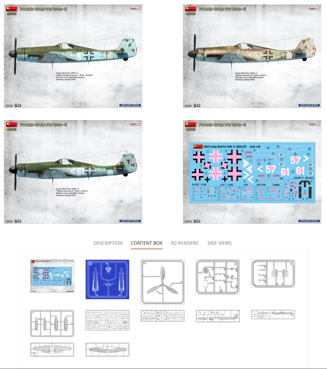 MiniArt 48072 1:48 Focke Wulf Fw-190 D-11 (Basic Kit)