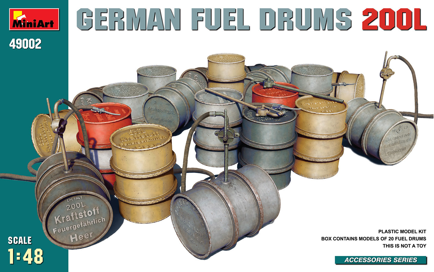 Mini Art 49002 1:48 German Fuel Drums 200L