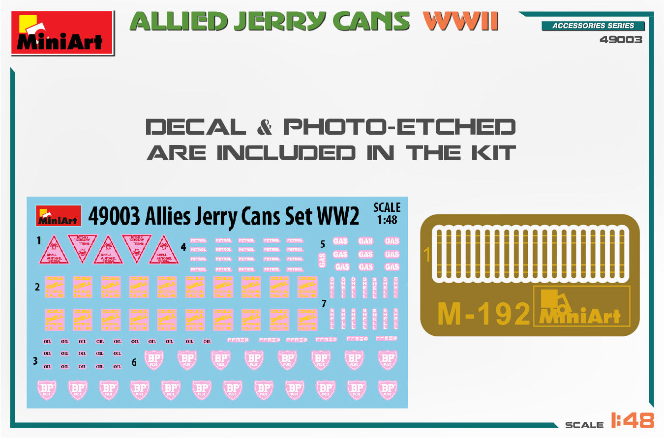 MiniArt 49003 1:48 Allied Jerry Cans WWII