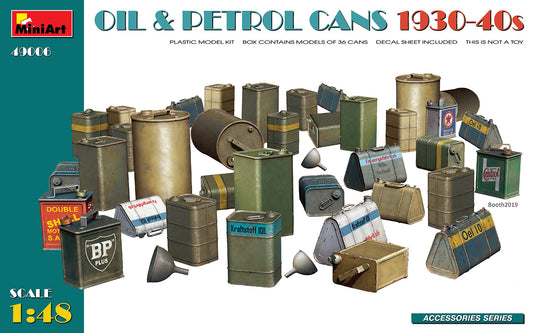 Mini Art 49006 1:48 Oil & Petrol Cans 1930-40s