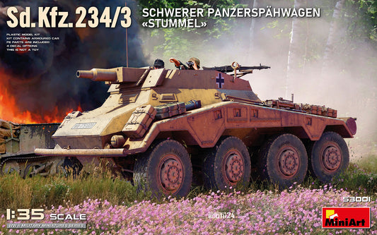 MiniArt 53001 1:35 Sd.Kfz.234/3 Schwerer Panzerspahwagen Stummell