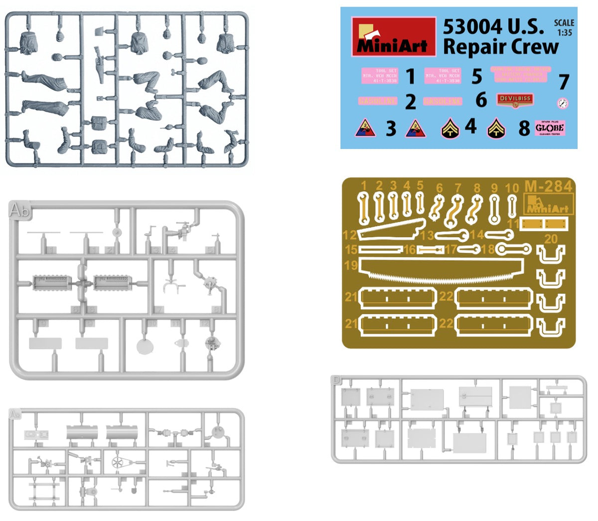 MiniArt 53004 1:35 US Repair Crew with Equipment (3 Figures)