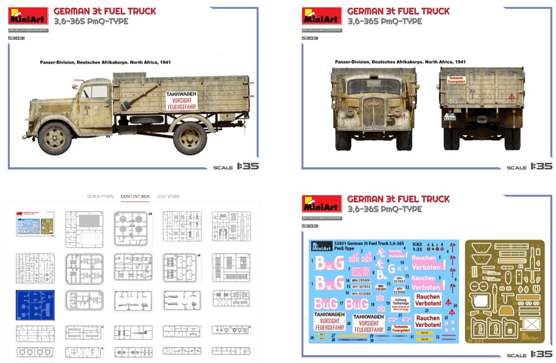 MiniArt 53031 1:35 German 3t Fuel Truck 3,6-36S PmQ-Type