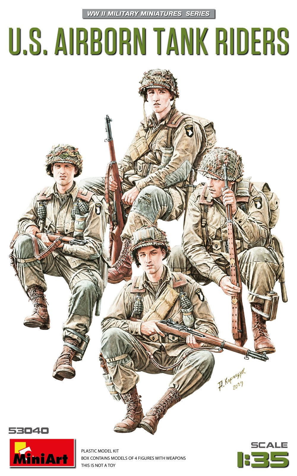 MiniArt 53040 1:35 US WWII Airborne Tank Riders (4 Figures)