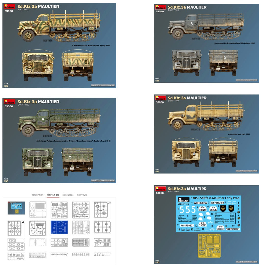 MiniArt 53050 1:35 Sd.Kfz.3a Maultier. Early Production.