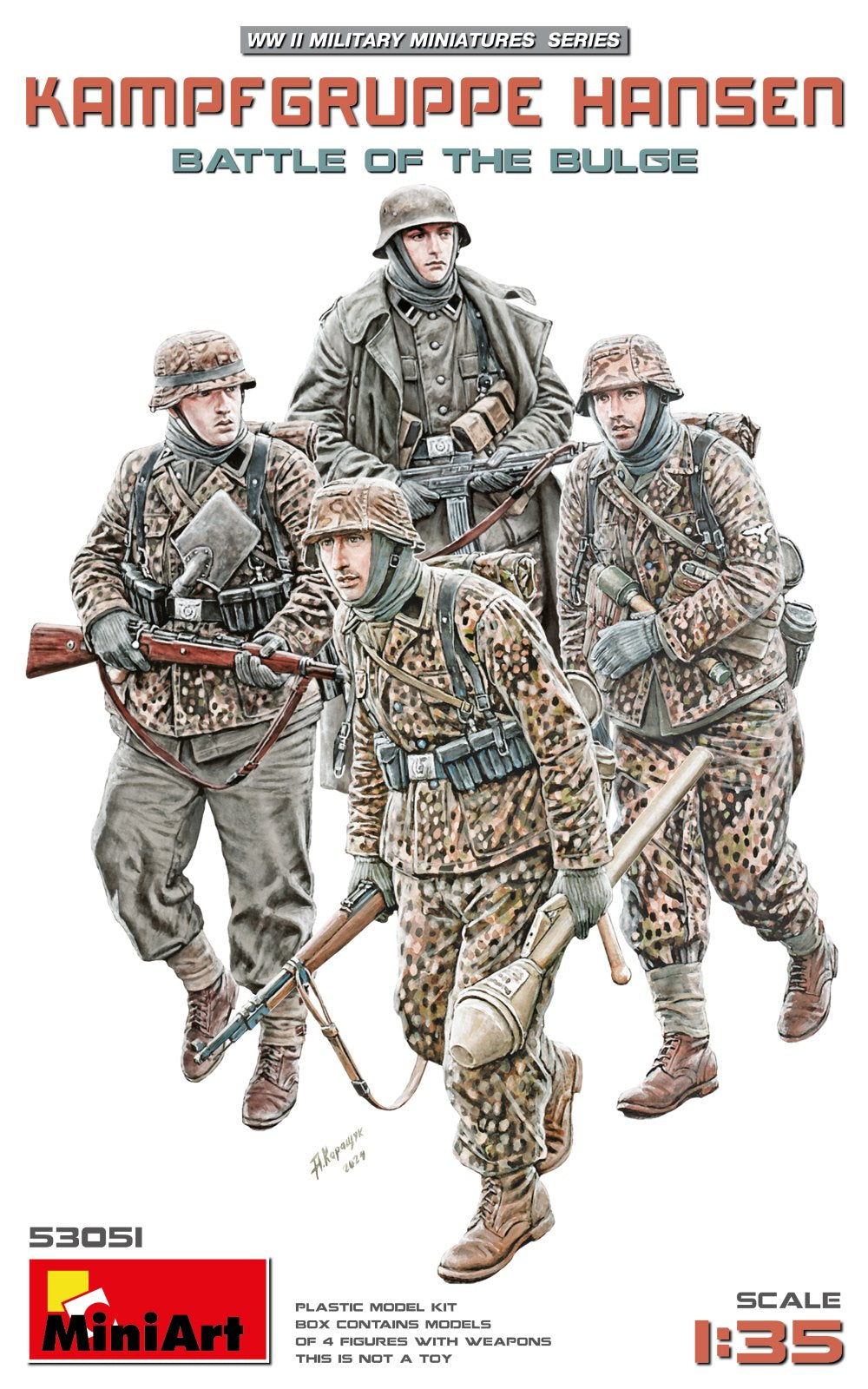 MiniArt 53051 1:35 Kampfgruppe Hansen - Battle of the Bulge (4 Figures)