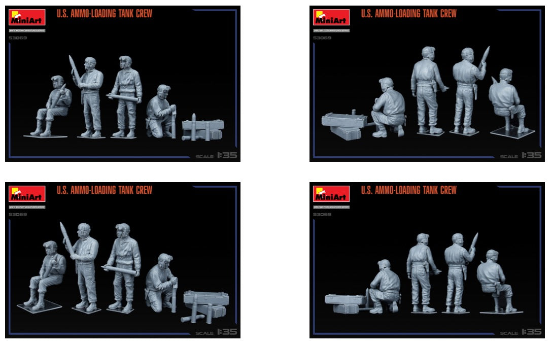 MiniArt 53069 1:35 US Ammo-Loading Tank Crew - 2nd Edition (4 Figures)