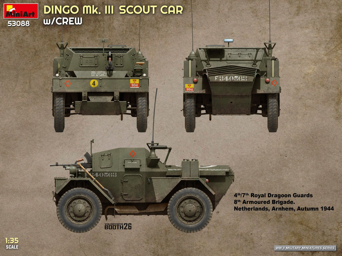 MiniArt 53088 1:35 Dingo Mk. III Scout Car with Crew