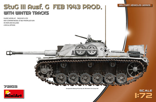 MiniArt 72103 1:72 Sturmgeschutz/StuG.III Ausf.G Feb 1943 Prod with winter Tracks