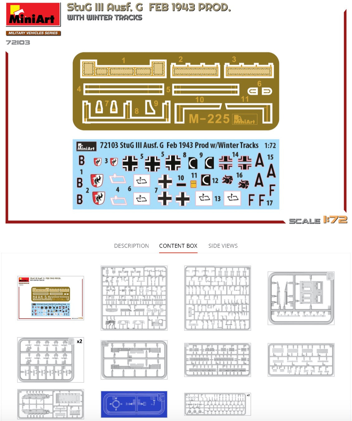 MiniArt 72103 1:72 Sturmgeschutz/StuG.III Ausf.G Feb 1943 Prod with winter Tracks