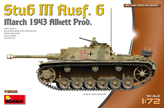 MiniArt 72105 1:72 Sturmgeschutz/StuG.III Ausf.G March 1943 Prod.